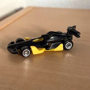 Vintage Hot Wheels 2002 McDonald's Indy Race Car Toy Car Black Yellow Y2K